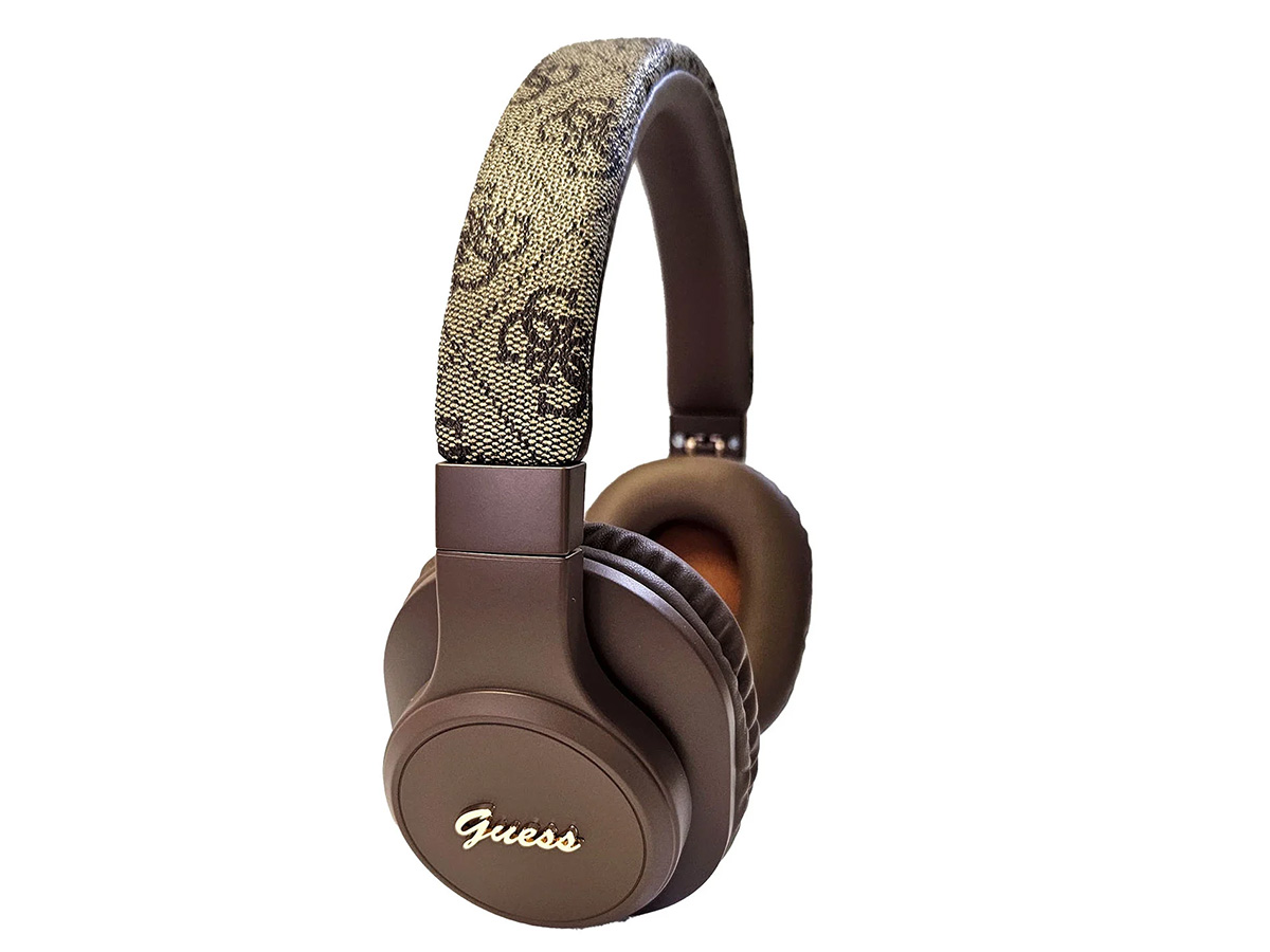 Guess 4G Monogram Bluetooth Over-Ear Koptelefoon - Bruin