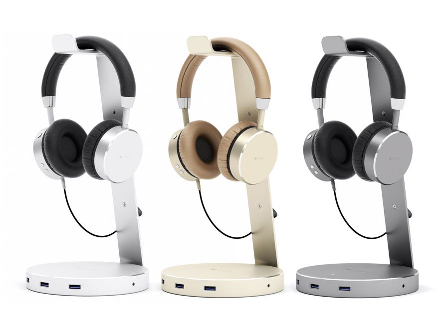 Satechi Aluminium Headphone Stand met USB-Hub