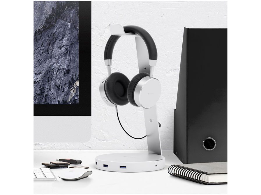 Satechi Aluminium Headphone Stand met USB-Hub