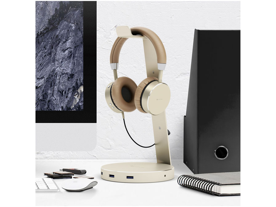 Satechi Aluminium Headphone Stand met USB-Hub