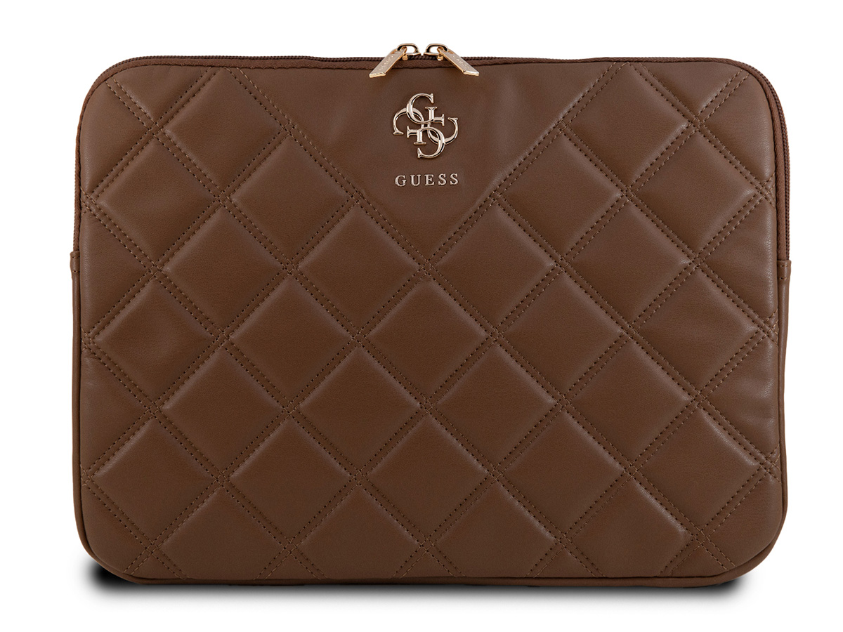 Guess Big 4G Quilted Laptop Sleeve Bruin - MacBook 13