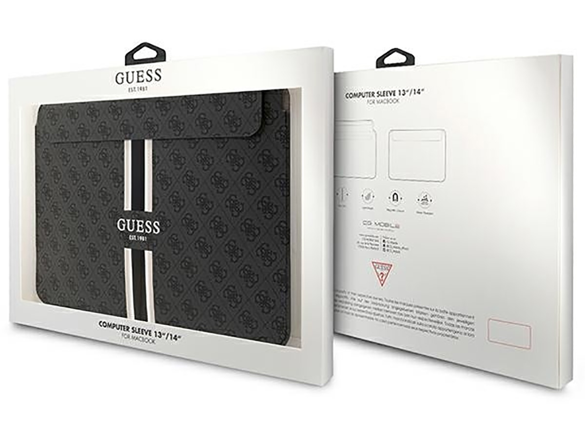 Guess Varsity Monogram Laptop Sleeve Grijs - MacBook 13