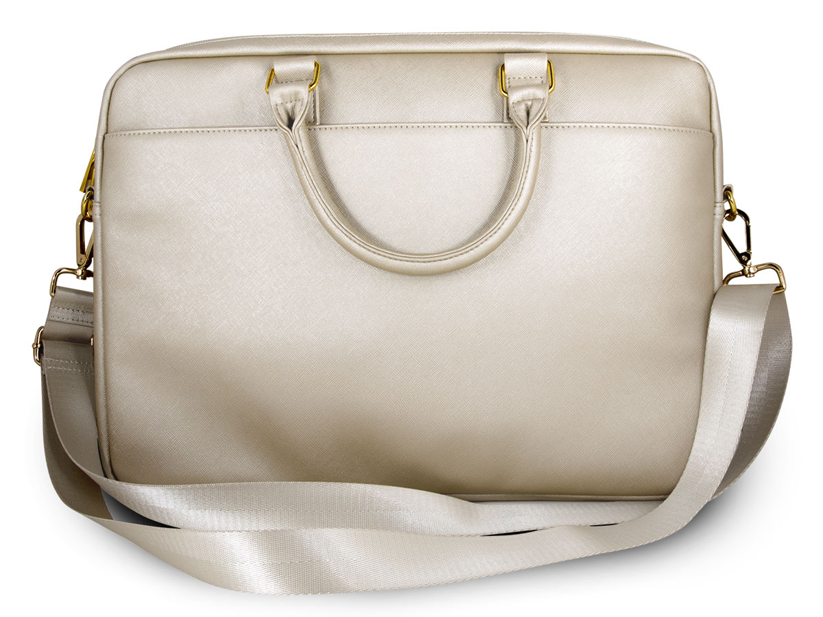 Guess Saffiano Laptop Bag Goud - Laptoptas tot 16 inch