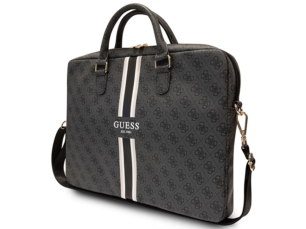 Guess Varsity Monogram Laptop Bag Grijs - Laptoptas tot 16 inch