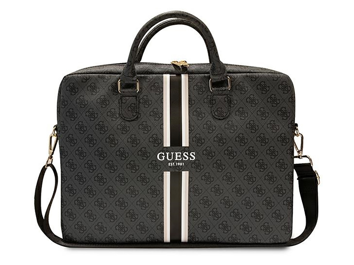 Guess Varsity Monogram Laptop Bag Grijs - Laptoptas tot 16 inch