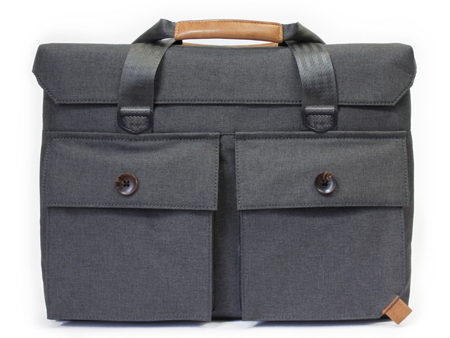 PKG LB03 Slim Laptop Brief - Laptoptas tot 15 inch (Donkergrijs)