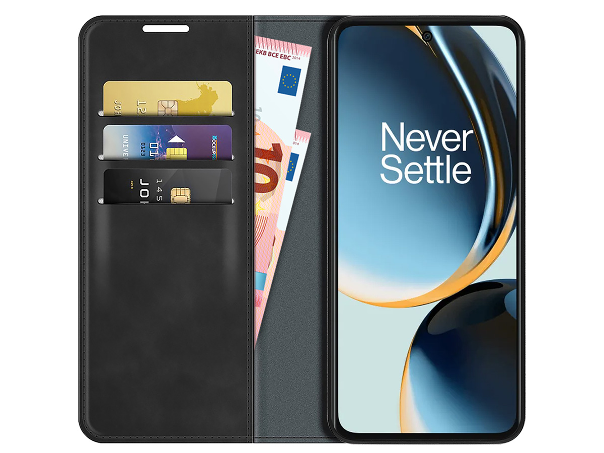 Just in Case Slim Wallet Case Zwart - OnePlus Nord CE 3 Lite hoesje