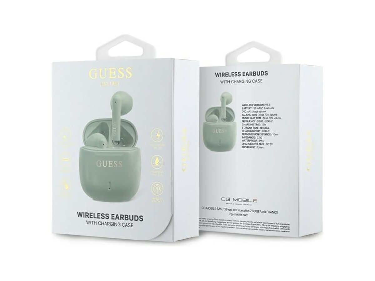 Guess True Wireless EarPhones Bluetooth Oordopjes - Groen