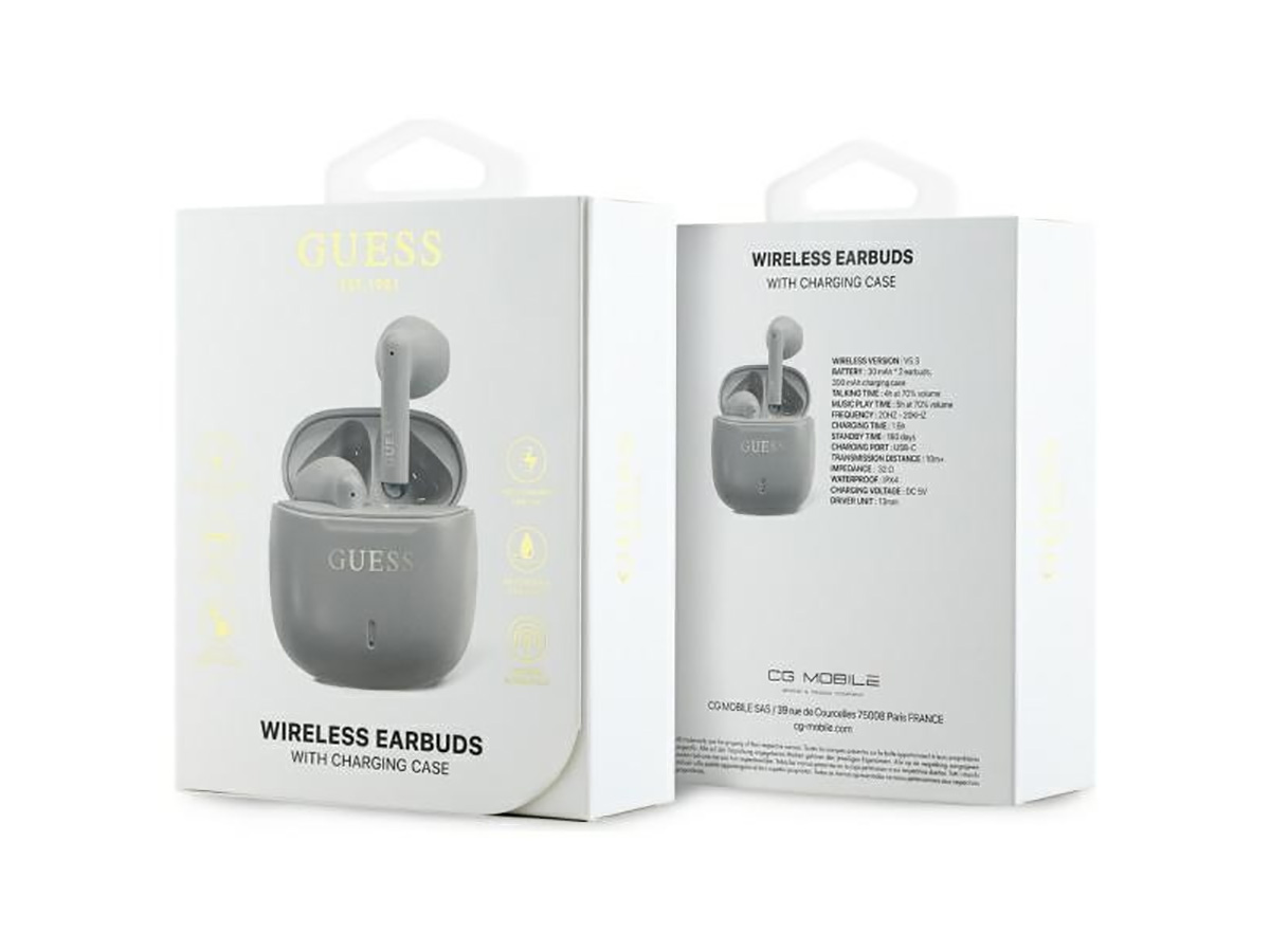 Guess True Wireless EarPhones Bluetooth Oordopjes - Taupe