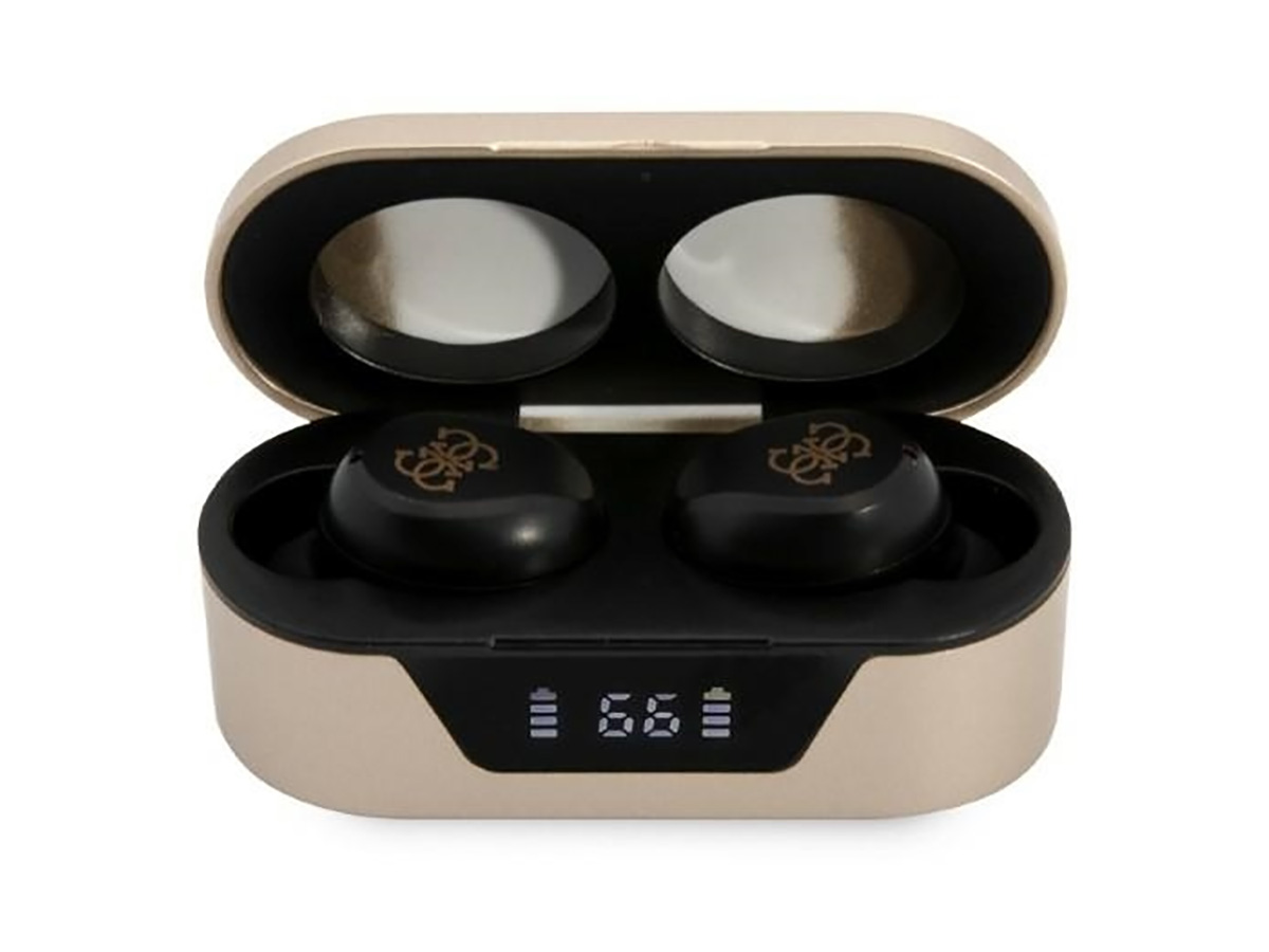 Guess Wireless Earbuds Goud - Bluetooth Oordopjes met LED Charging Case