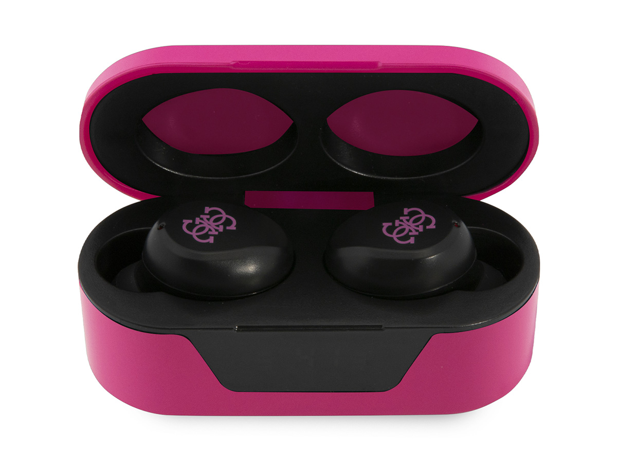 Guess Wireless Earbuds Magenta - Bluetooth Oordopjes met LED Charging Case