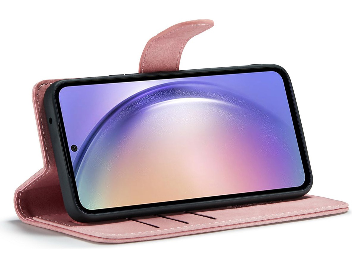 CaseMania 2in1 Magnetic Bookcase Roze - Oppo A78 5G Hoesje