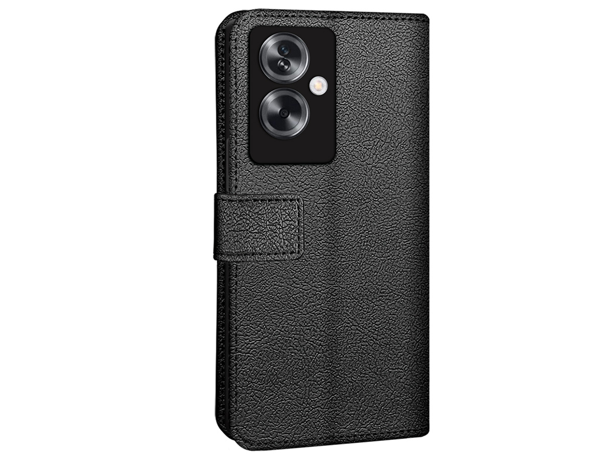 Just in Case Card Wallet Case Zwart - Oppo A79 hoesje