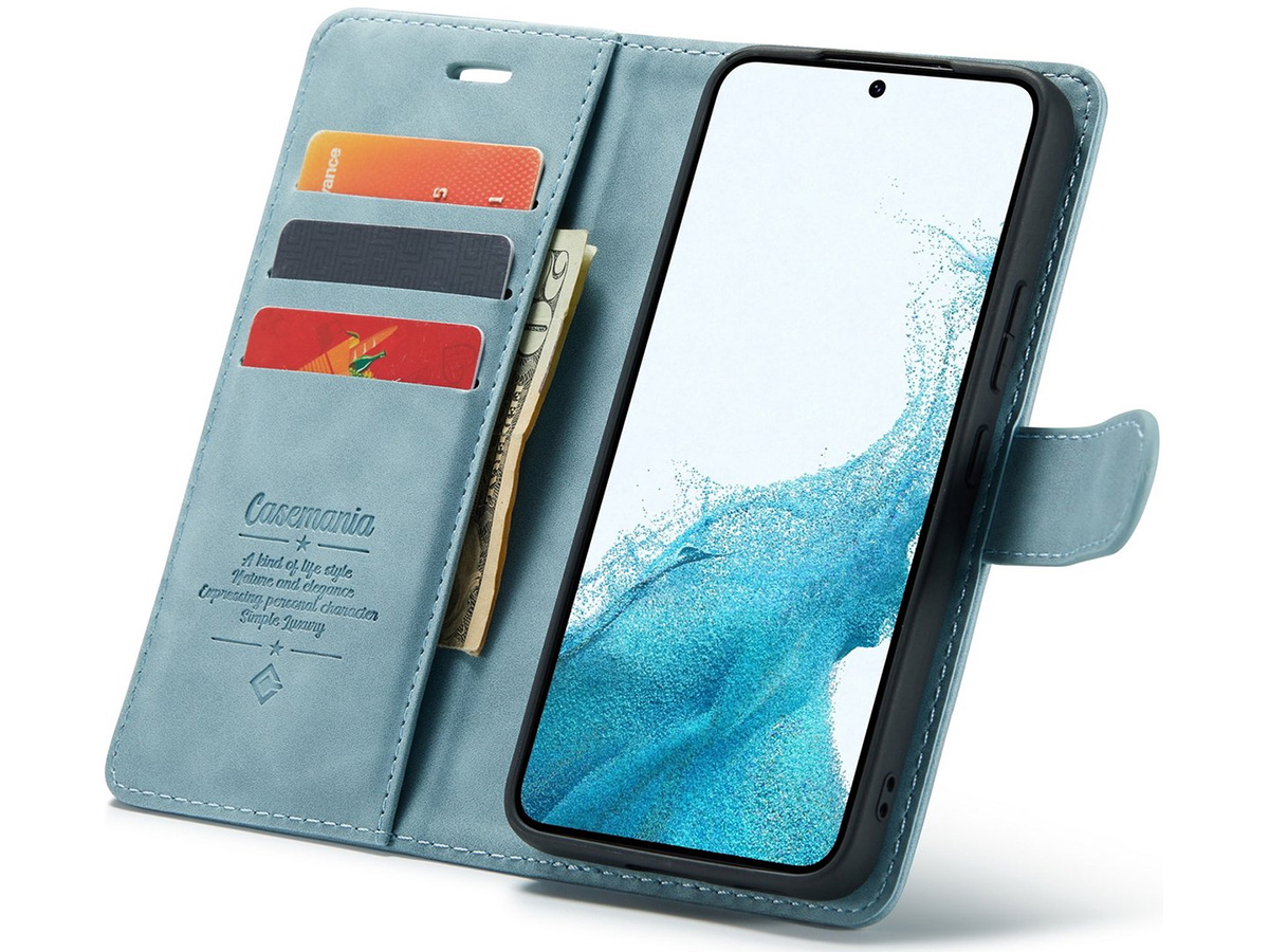 CaseMania 2in1 Magnetic Bookcase Aqua - Oppo Reno 11F Hoesje