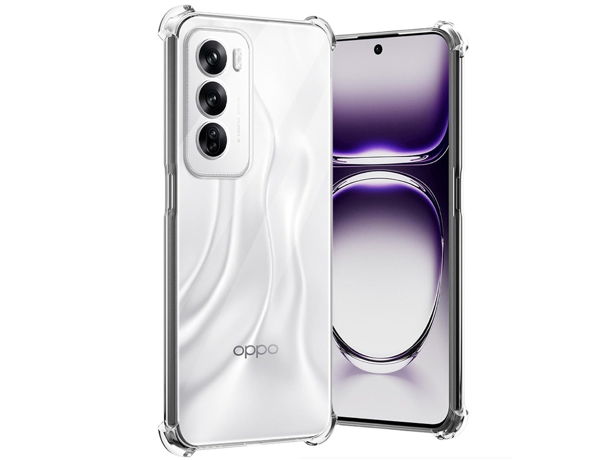 CaseBoutique Anti-Shock TPU Case Doorzichtig - Oppo Reno 12/12 Pro hoesje