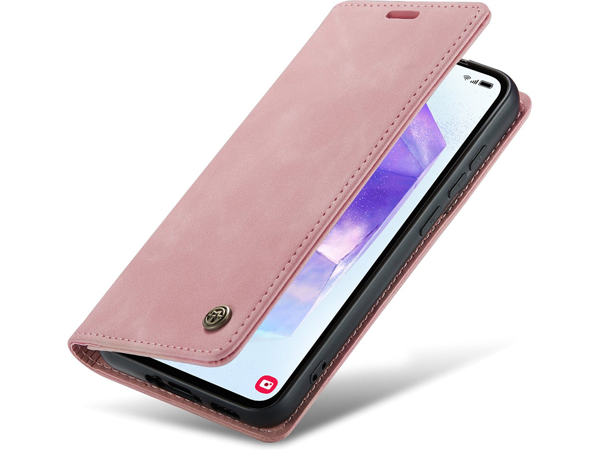 CaseMania Vintage Slim Bookcase Roze - Oppo Reno 12/12 Pro hoesje