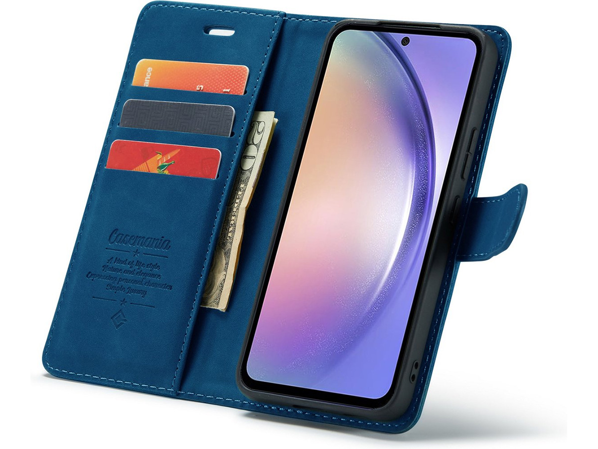 CaseMania 2in1 Magnetic Bookcase Donkerblauw - Oppo Reno 12/12 Pro Hoesje