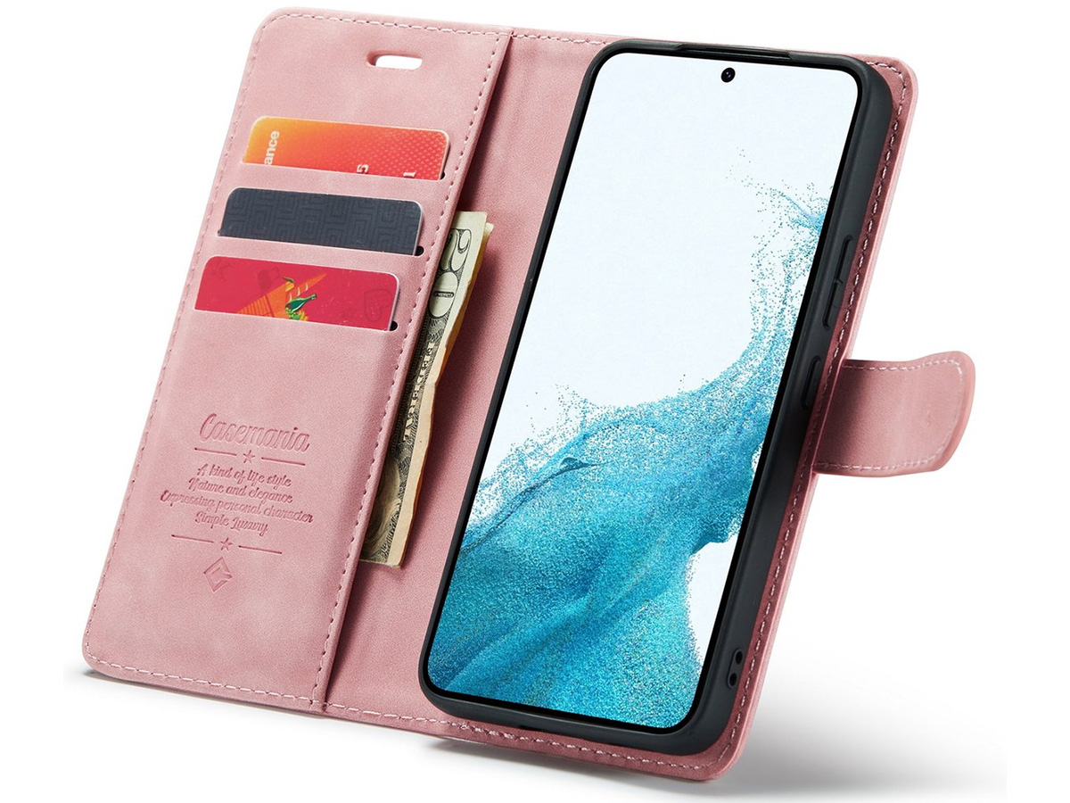 CaseMania 2in1 Magnetic Bookcase Roze - Oppo Reno 12/12 Pro Hoesje