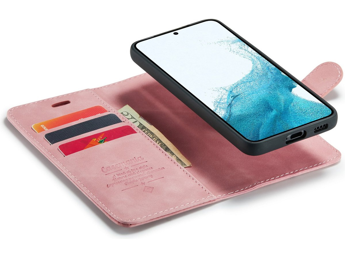 CaseMania 2in1 Magnetic Bookcase Roze - Oppo Reno 12/12 Pro Hoesje