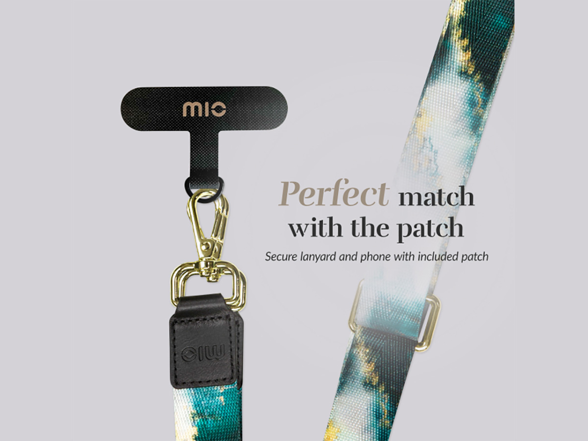 MIO Lanyard Green Marble - Telefoonkoord