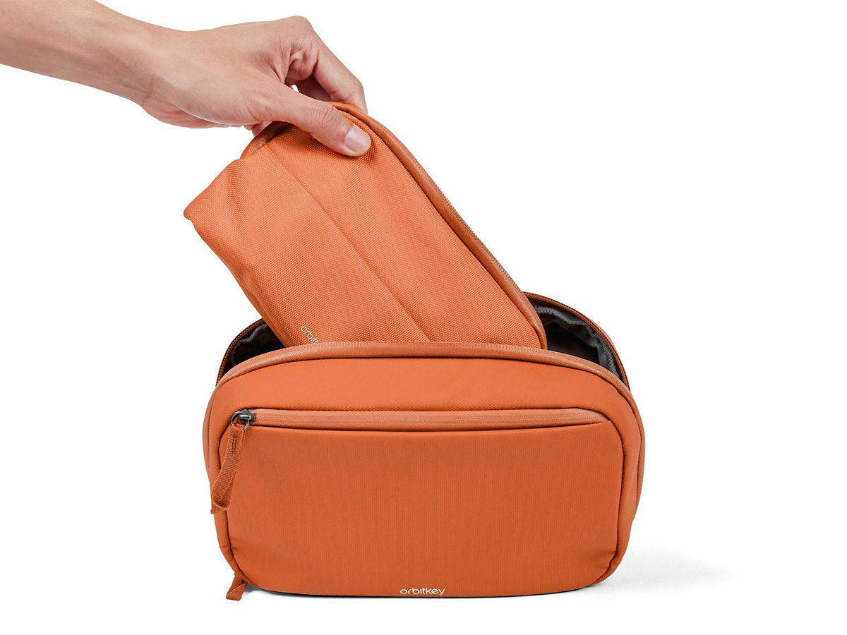 Orbitkey 2-in-1 Tech Accessory Pouch Tech Organiser - Terracotta