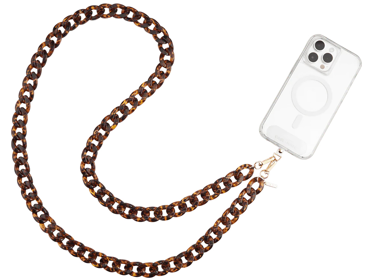 Case-Mate Tortoiseshell Chain Phone Crossbody - Universeel Telefoonkoord