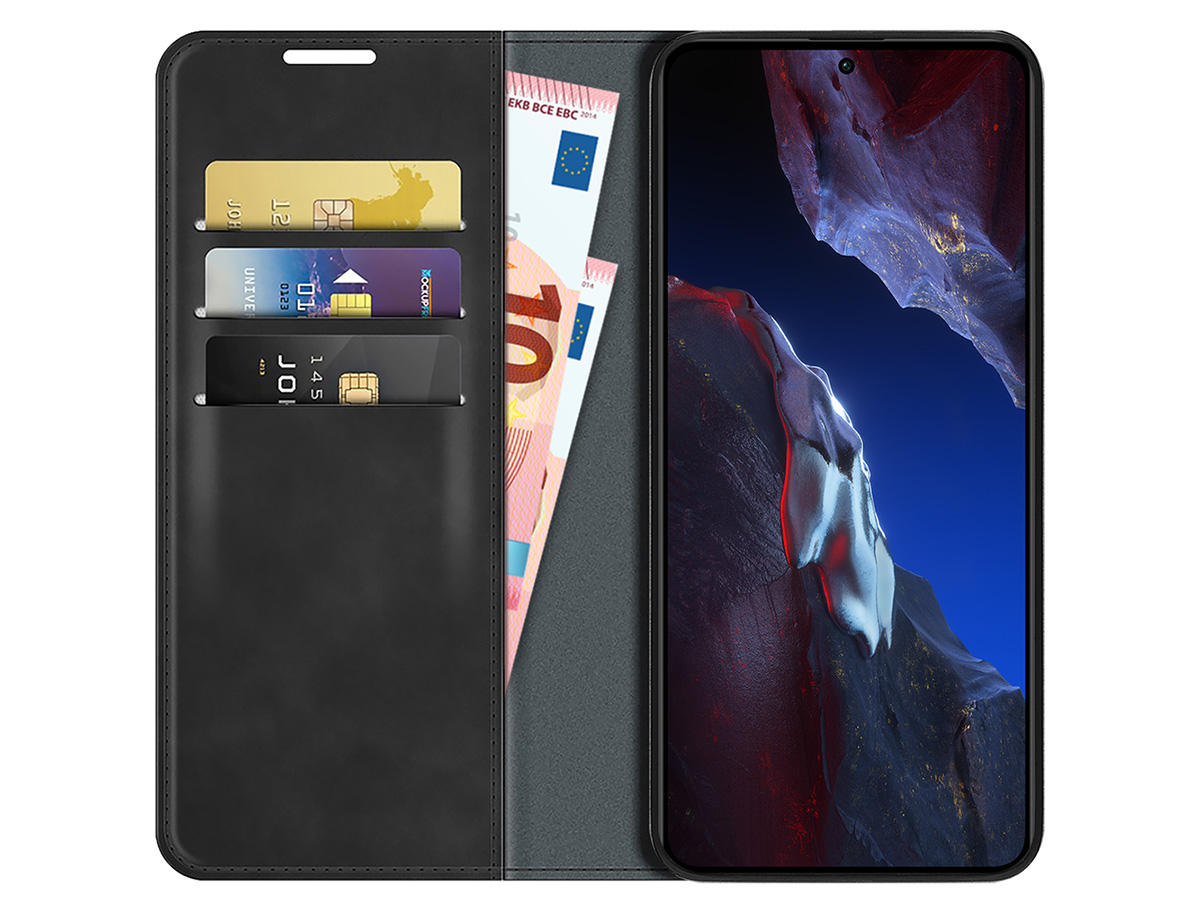 Just in Case Slim Wallet Case Zwart - Xiaomi Poco F5 Pro hoesje