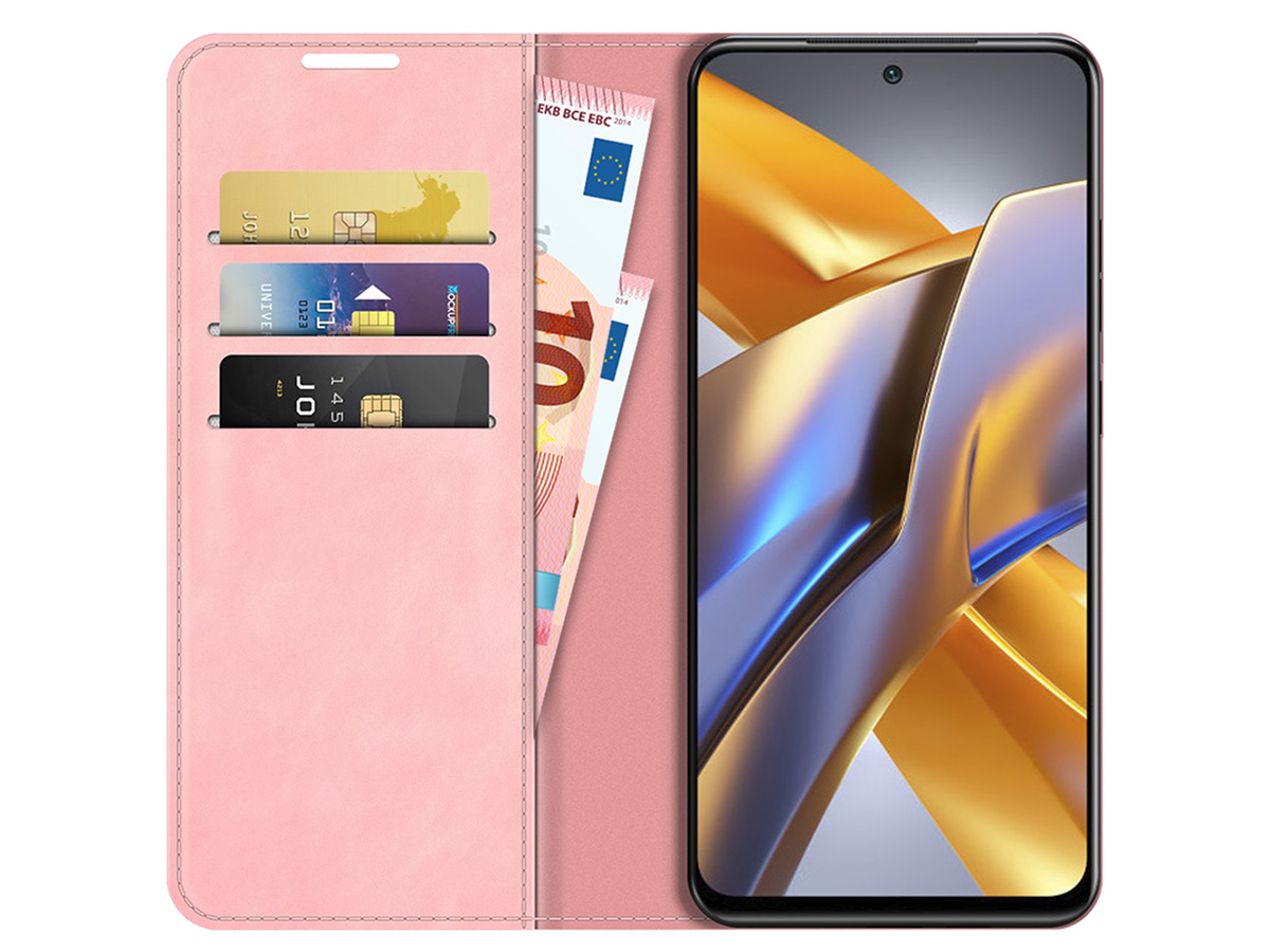 Just in Case Slim Wallet Case Roze - Xiaomi Poco M5s hoesje