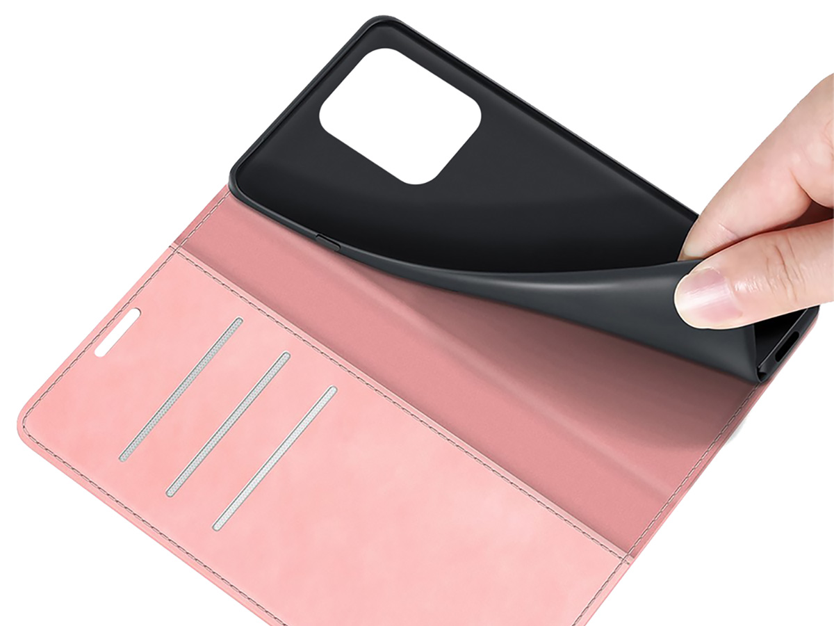 Just in Case Slim Wallet Case Roze - Xiaomi Poco X5 hoesje