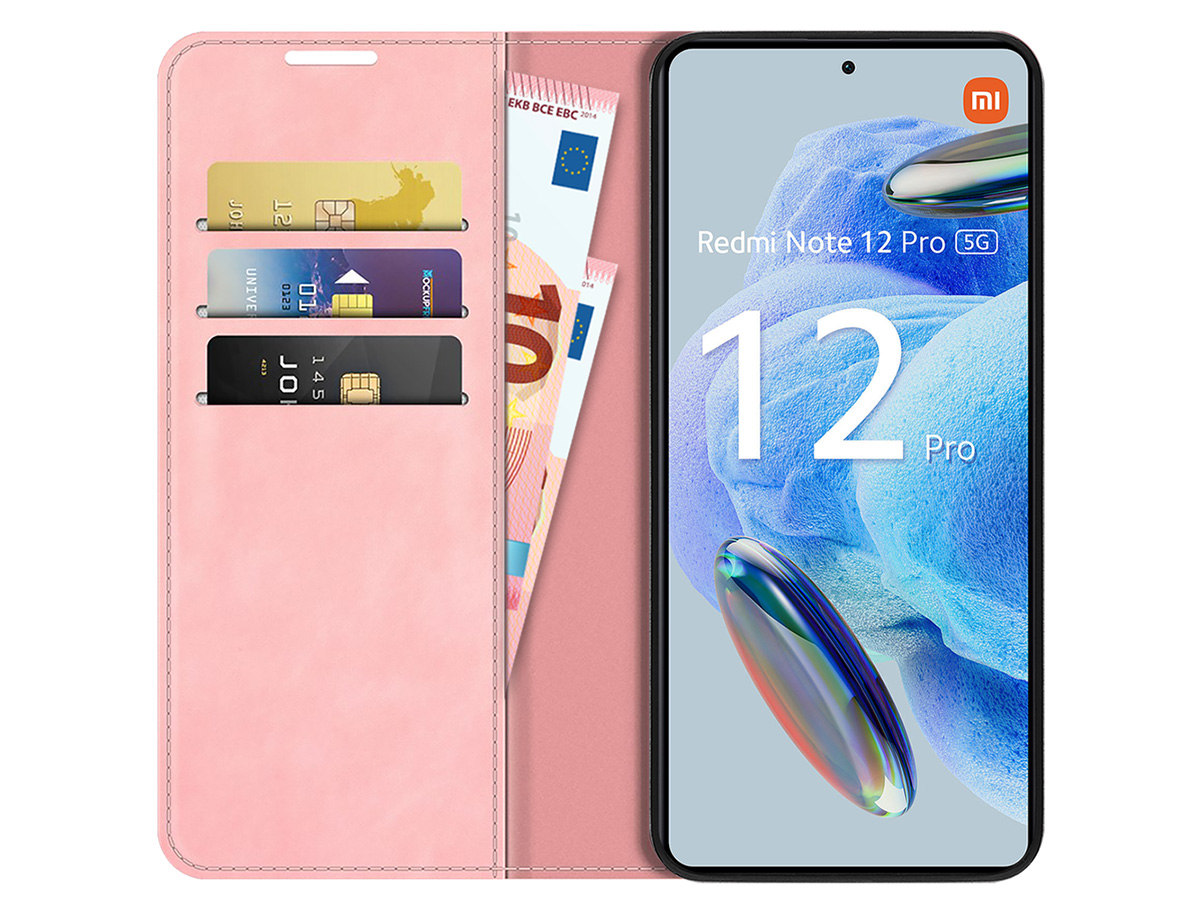 Just in Case Slim Wallet Case Roze - Xiaomi Redmi Note 12 Pro 5G hoesje